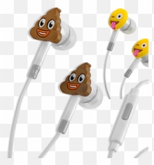Top Trenz Emojicon Stereo Earbuds - Usb Cable,Emojicon