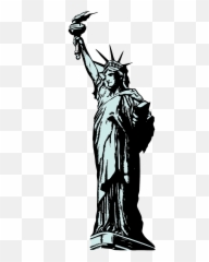 Liberty New York Island Harbor Tourist - Statue Of Clipart No Background Emoji