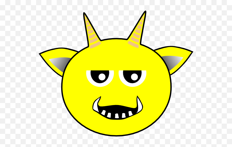 Devil Smiley Face Clip Art N7 Free Image - Devil Yellow Emoji,Devil Emoticon
