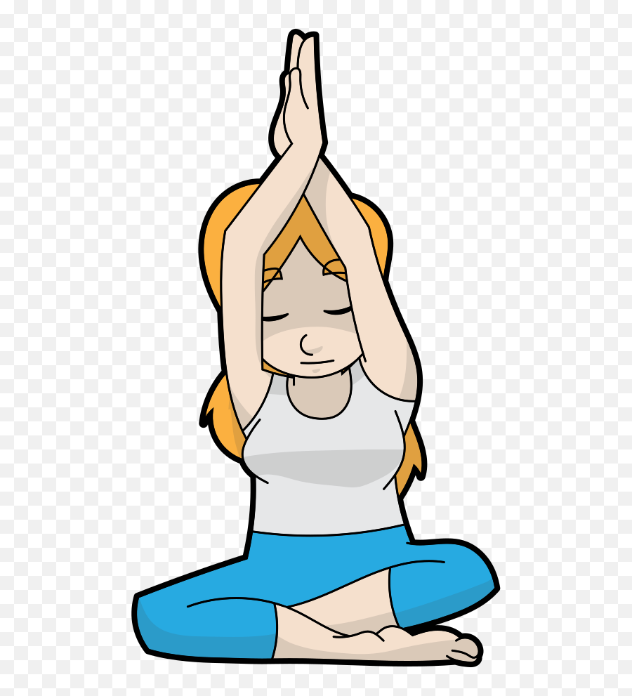 Cartoon Woman In Daily Meditation - Clip Art Emoji,Blonde Hair Emoji