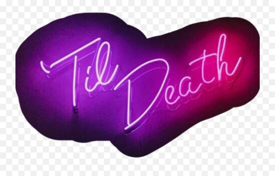 Tildeath Neon Neonlights - Heart Emoji,Purple Heart Emoji Pillow