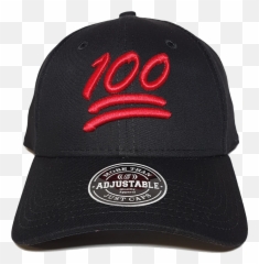 100 Emoji Cap Adjustable Black - Baseball Cap,100 Emoji
