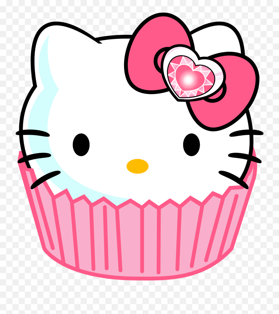 Kitty Face Clipart - Hello Kitty Cupcakes Clipart Emoji,Kitty Face Emoticon
