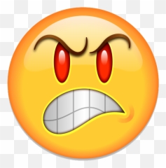 Emoji Anger Smiley Emoticon Clip Art - Angry Face Emoji Png,Angry Emoji
