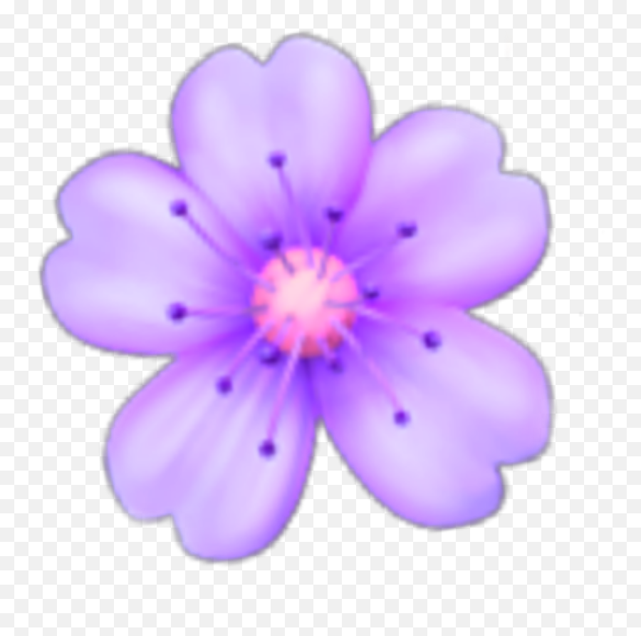 Emojiflower Purple Pastelpurple Pur - Heart Emoji Crown Transparent,Purple Flower Emoji