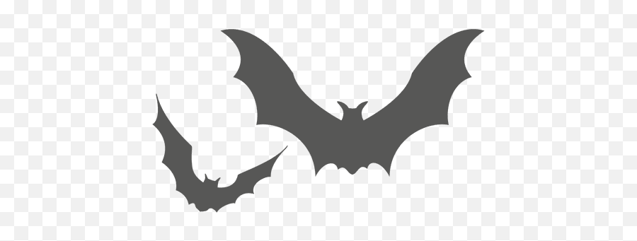 Two Flying Bats Silhouette - Transparent Png U0026 Svg Vector File Png Image Halloween 2019 Png Emoji,Bat Emoticon