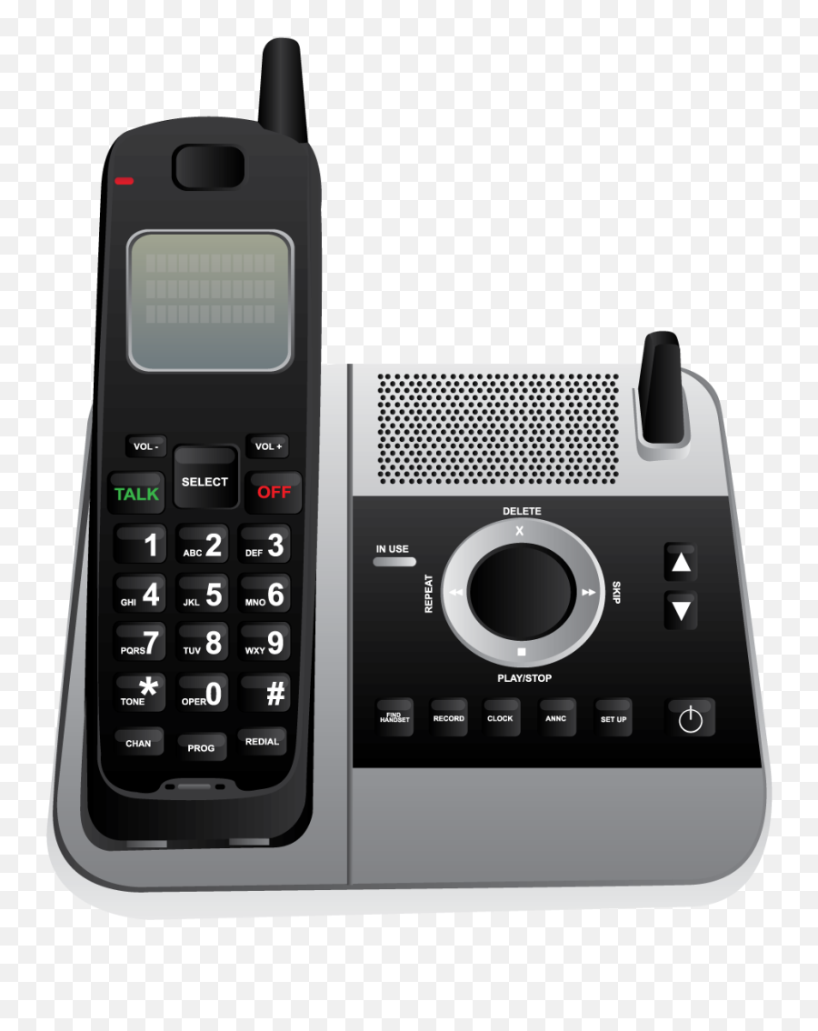 Evolving Communication - Cordless Telephone Vector Emoji,Fax Machine Emoji