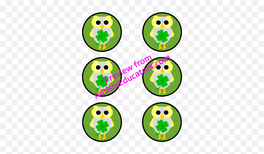 Lucky Owl Signs - Smiley Emoji,St Patrick's Day Emoticons