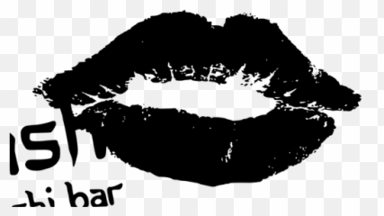 Sylwetka Usta - Black Kiss Mark Png Emoji,Octopus Emoji