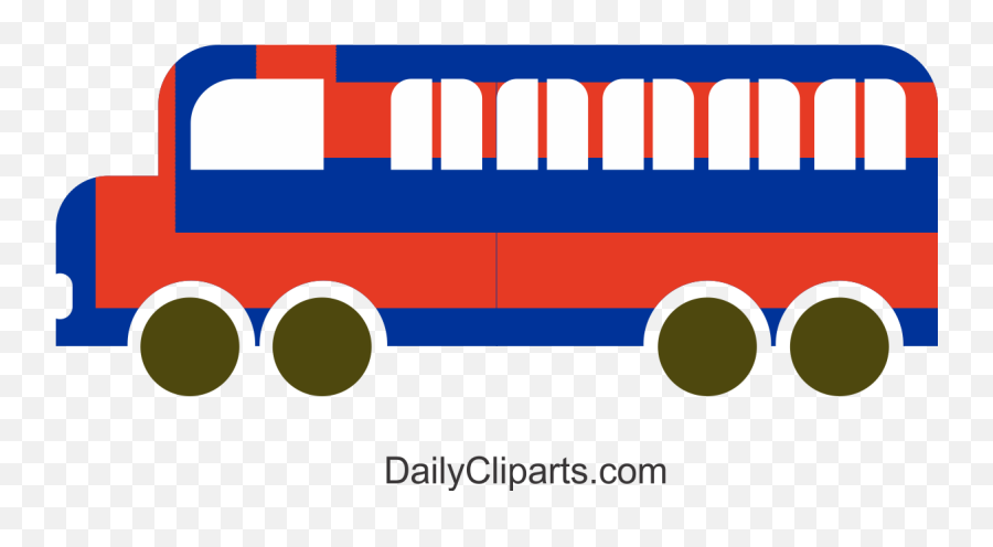 School Bus Blue Red Mix Color Design - Circle Transparent Horizontal Emoji,School Bus Emoji