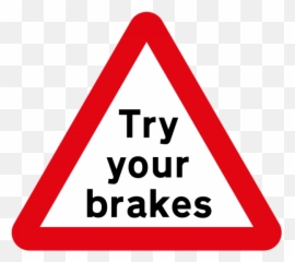 Try Your Brakes - Dangerous Sign Clipart Emoji,Traffic Cone Emoji
