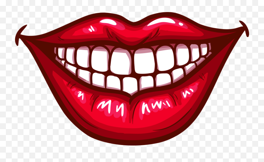 Mouth Clip Art Png Images Free Download Searchpngcom - Smile Lips Clip Art Emoji,Emoji Hand And Lips