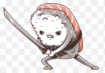 Samurai Sushi Salmon Cute Awesome - Samurai And Sushi Emoji,Salmon Emoji
