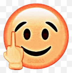 Bkats33 Fuckyou Middlefinger Up Emoji - Smiley