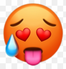 Emojis Hearteyes Hot Tongueout Aesthetic Mine Free - Iphone Face