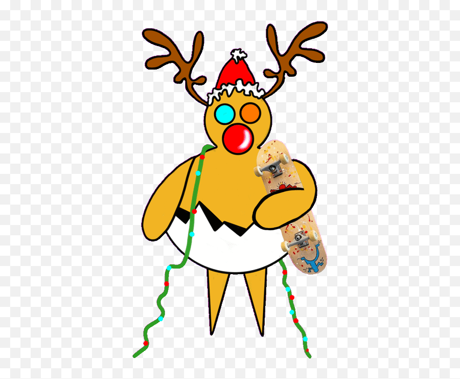Top Red Nosed Reindeer Stickers For - Cartoon Emoji,Rudolph Emoji