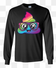 Nerdy Glasses Cute Pink Poo Emoji Shirt