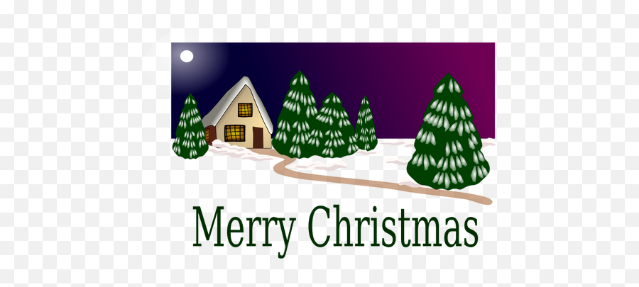 Christmas Card With Winter Scene Vector - Wigilia Boego Narodzenia Obraz Darmowy Emoji,Real Estate Emojis