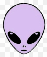 Alien Tumblr Tumblralien Morado - Transparent Background Head Png Emoji