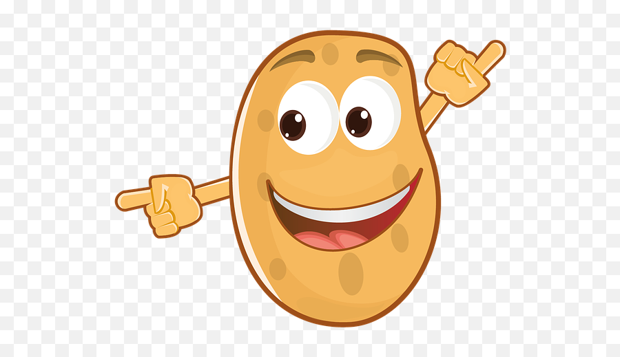 Potato Cartoon Character - Potato Cartoon Emoji,Bunny Emoticon