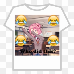 Natsuki Dabbing - Denis T Shirt Roblox Emoji,Dabbing Emoticon