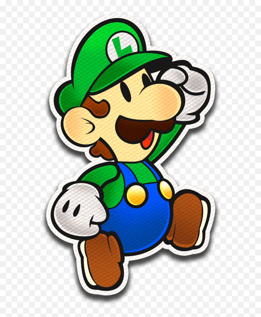 Paper Luigi - Luigi De Paper Mario Emoji,Mushroom Star Two Guys Emoji