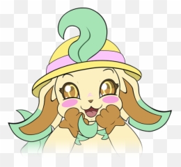 Leafeon Emoji Happy Or Excited - Cartoon