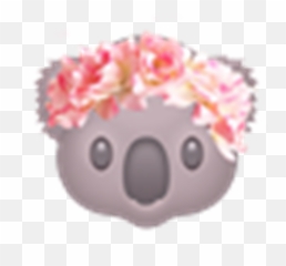 Koala Emoji Flower Crown - Emojis Flowers Transparent Background,Emoji Flowers