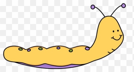 Worm Face Clipart - Yellow Caterpillar Emoji
