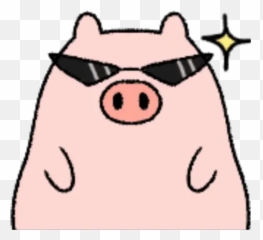 Very Cute And Round Pig Emoji Stickers For Whatsapp - Clip Art,Pig Emoji