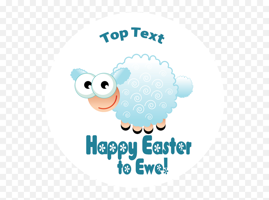 Happy Easter To Personalised Teacher Stickers - Cartoon Emoji,Ewe Emoji