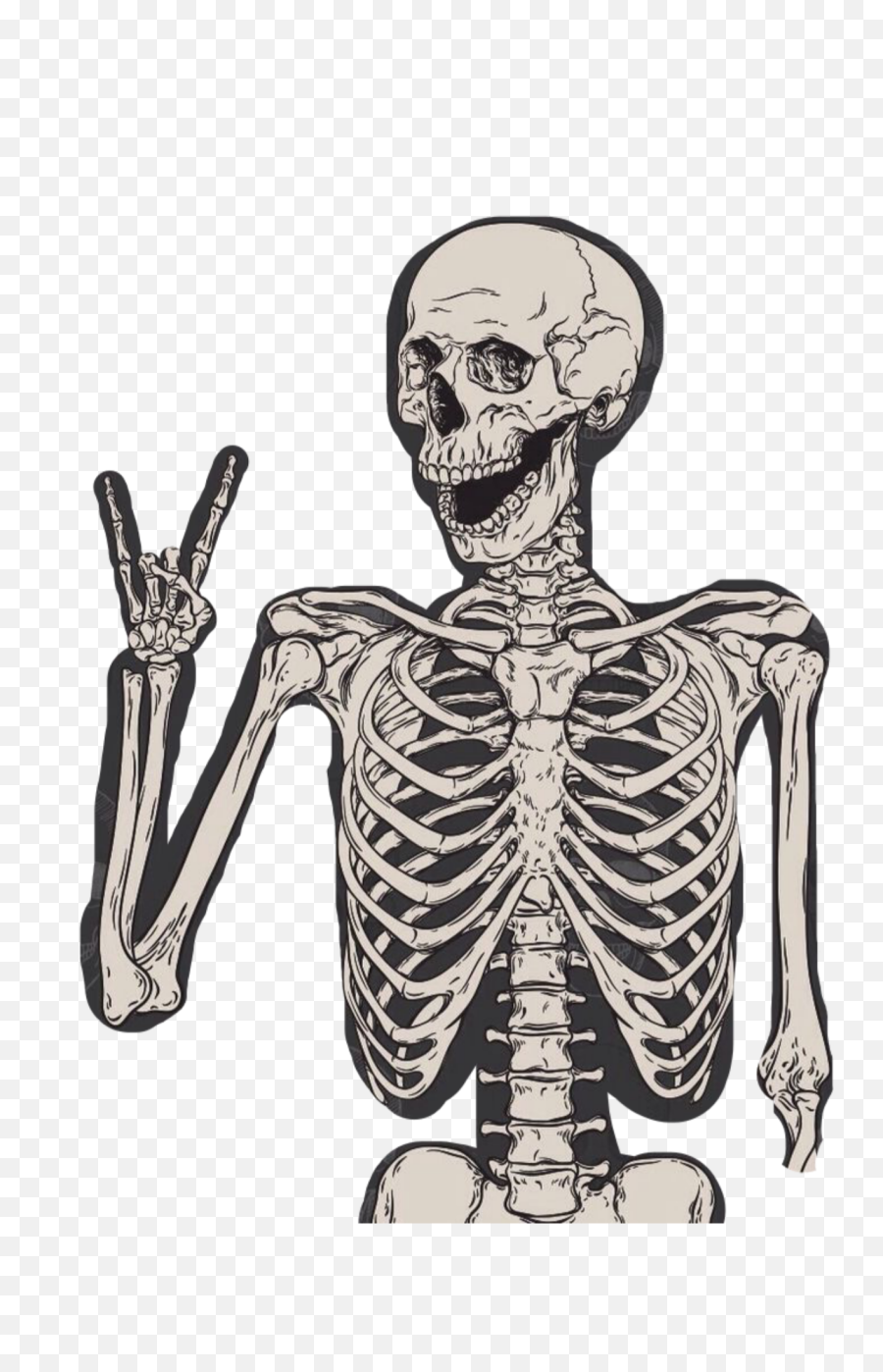 Freetoedit Woo Hoo Skeleton - Skeleton With Rock Hands Emoji,Woo Hoo Emoji