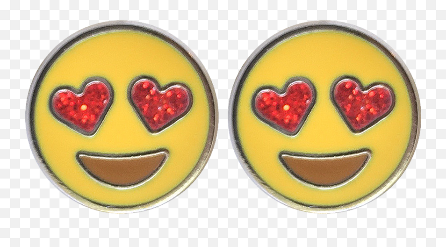 Heart Eyes Emoji Earrings - Smiley,Emoji Earrings