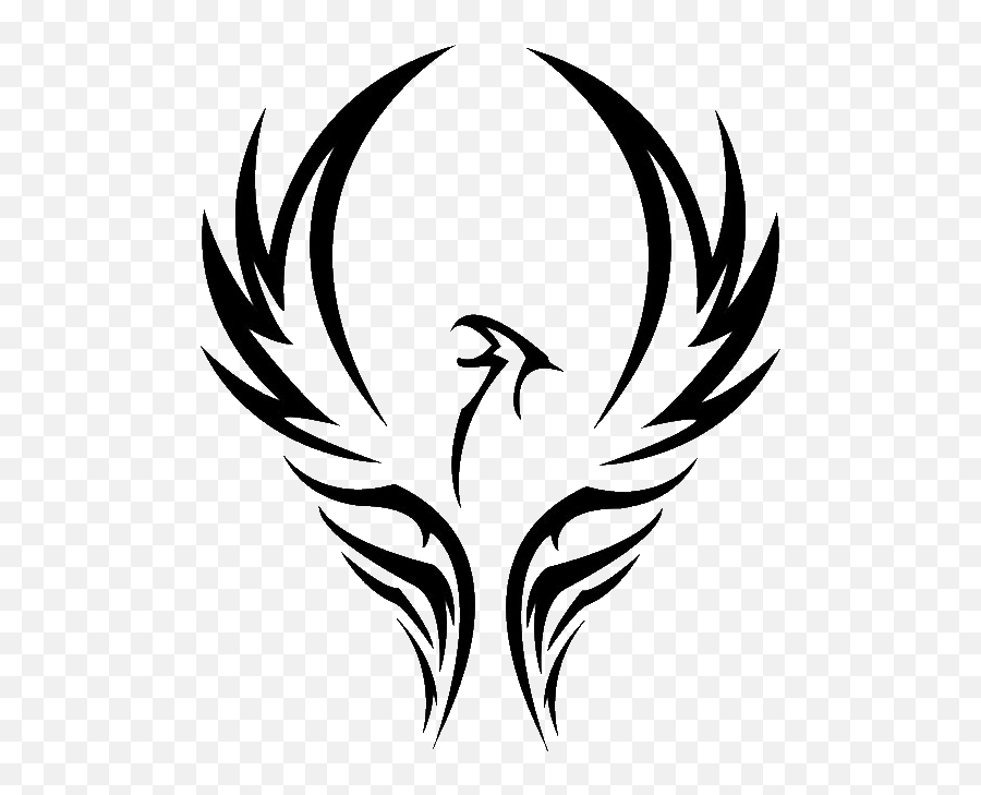 Phoenix Copy Clipart - Tribal Phoenix Tattoo Emoji,Superhero Emoji Copy And Paste