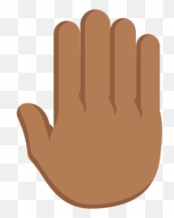 Raised Back Of Hand Medium Dark Skin Tone Emoji Emoticon - Sign
