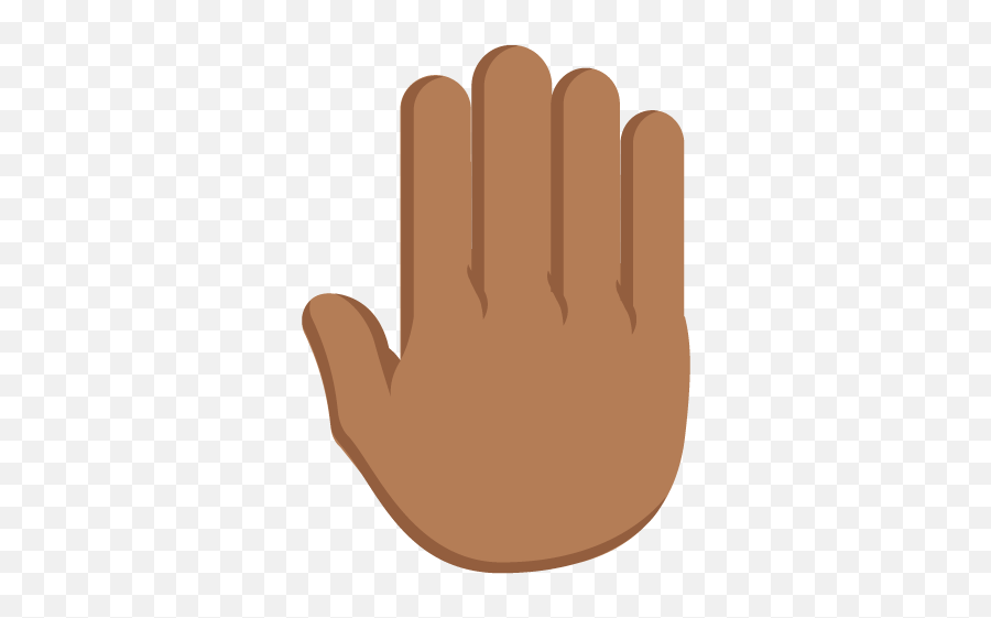 Raised Back Of Hand Medium Dark Skin Tone Emoji Emoticon - Sign,Raised Hands Emoji