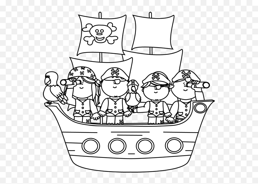 Background Clipart Pirate Ship Background Pirate Ship - Pirate Ship Clipart Black And White Free Emoji,Pirate Ship Emoji