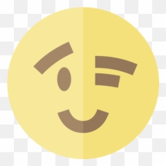 Wink Emoticons Emoji Feelings Smileys Icon - Circle