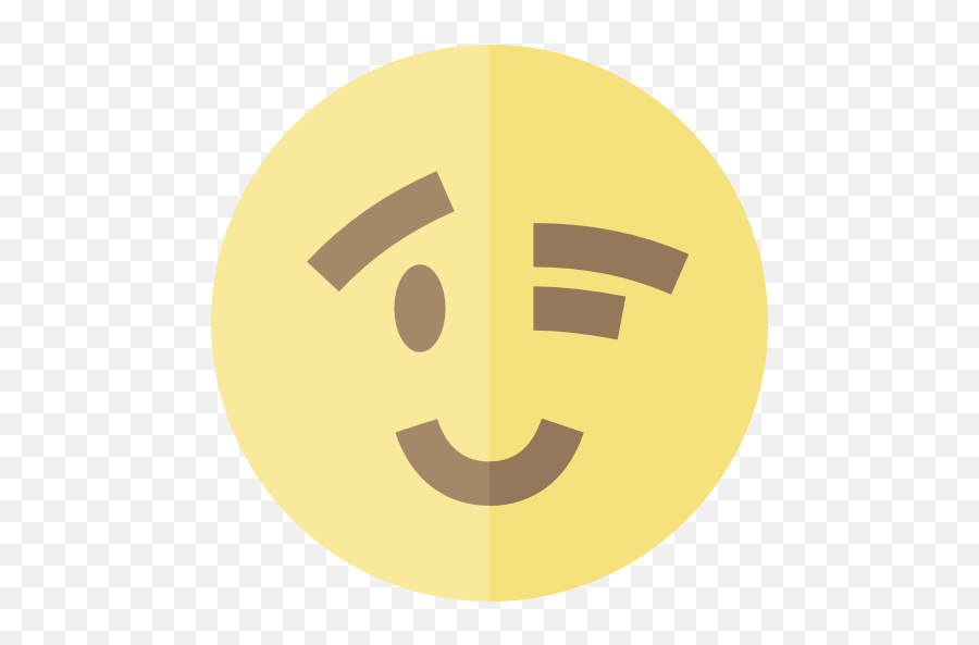 Wink Emoticons Emoji Feelings Smileys Icon - Circle,Emoji Wink