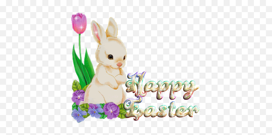 Happy Easter Clipart Animated - Easter Bunny Happy Easter Gif Emoji,Easter Bunny Emoticon