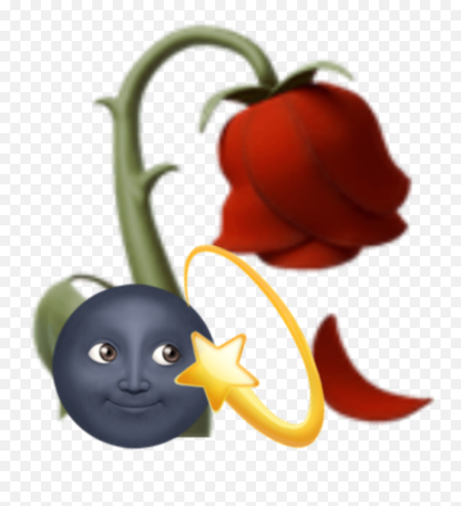 Emojicombos Emojiaesthetic Flower Rose - Emoji Rose,Fish Moon Emoji