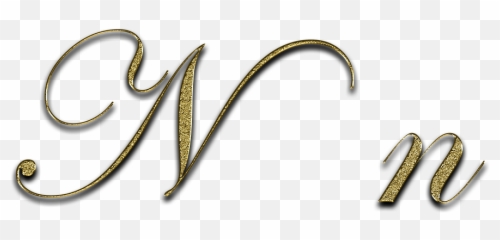 Letter N Gold - Letra M En Carta Emoji