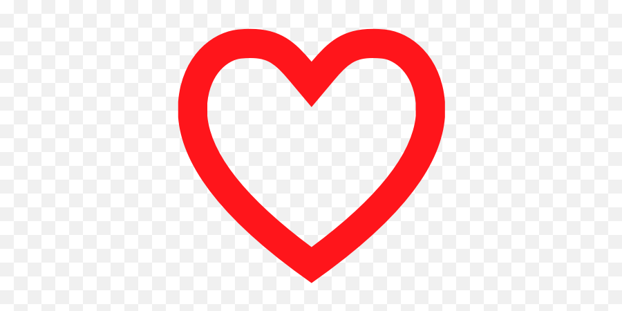 Vector Image Of A Red Heart With Thick - Heart With Thick Outline Emoji,Heart Emojis For Twitter