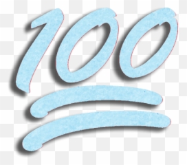 100percent 100 Emoji Chat Text Emotions Blue - 100 Emoji Blue Font,100 Emoji