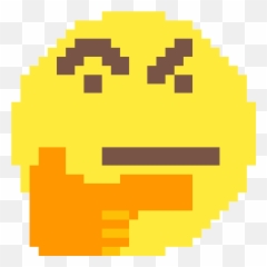 Pixilart - Dank Meme Emoji Pixel,Thonk Emoji