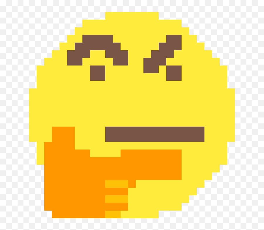 Pixilart - Dank Meme Emoji Pixel,Thonk Emoji