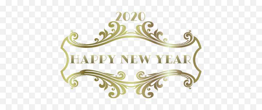 2020 Happy New Year Gold Gradient Free - Happy New Year 2020 Transparent Emoji,Merry Xmas Emoji
