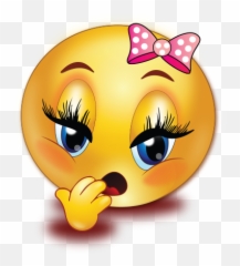 Smiley Emoji Emoticon Sticker Thumb Signal - Sad Face Girl Emoji,Emoji Excited