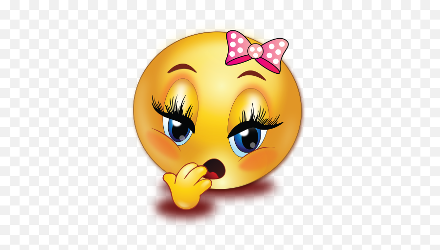 Smiley Emoji Emoticon Sticker Thumb Signal - Sad Face Girl Emoji,Emoji Excited