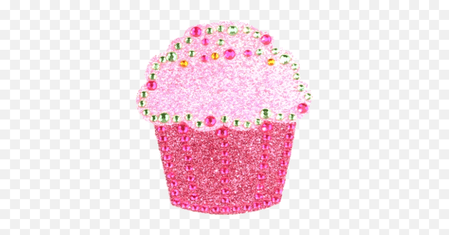 Pink Cupkcake Sticker Bling Bling - Ice Cream Emoji,Sparkly Emoji